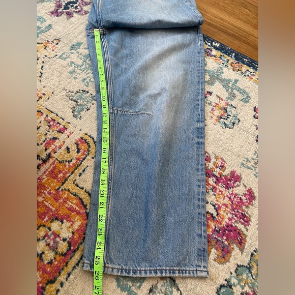 Madewell Darted Barrel Leg Dobbins Blue Button Fly Denim Jeans Womens 27 (32x26) - Picture 10 of 10